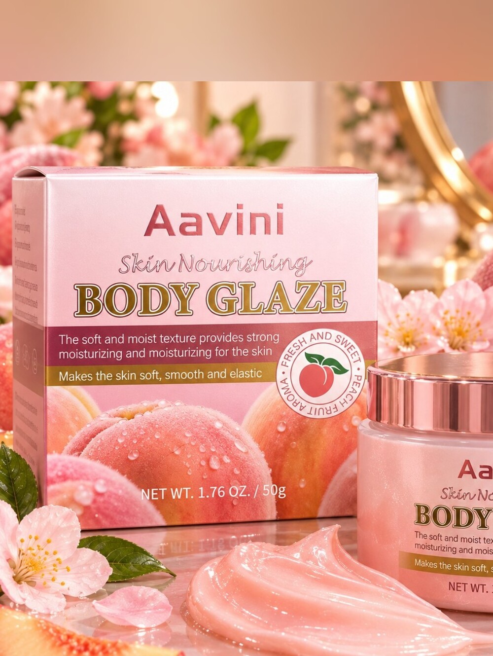Peach Glow Body Glaze — Peach Pink Moisturizing Body Glaze